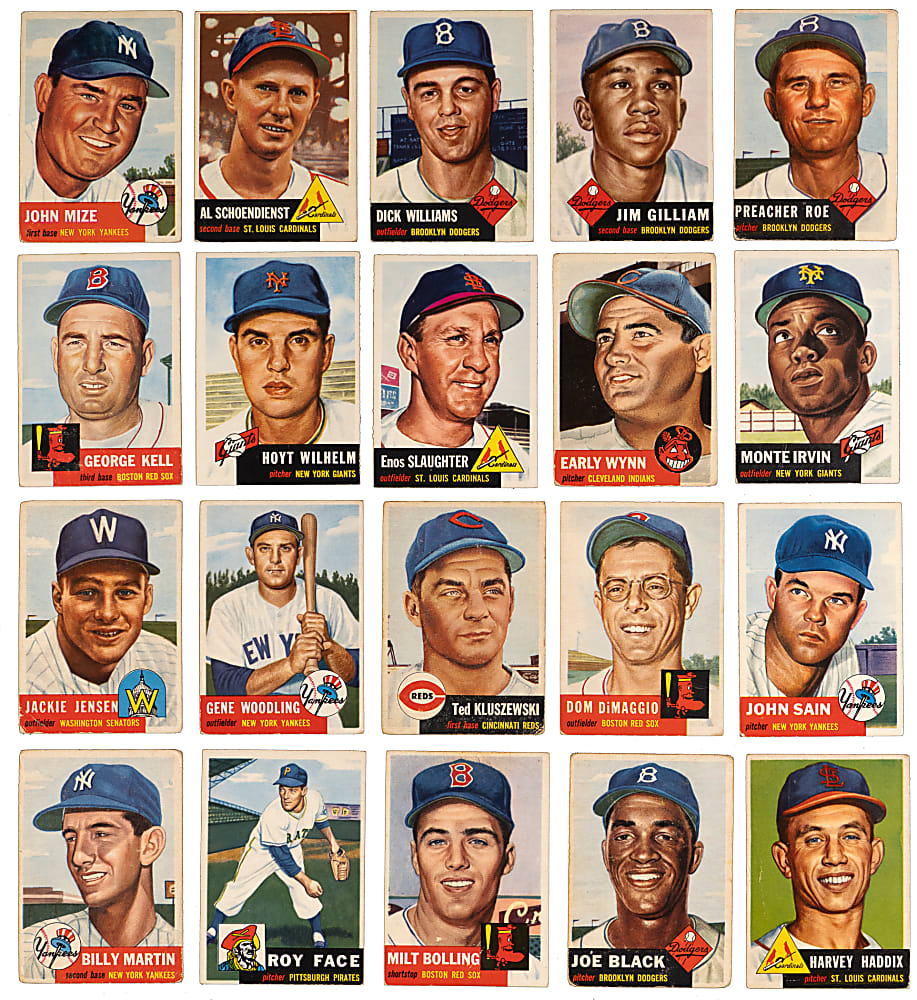 1953 Topps Near Complete Set (270/274) with PSA VG-EX 4 Hal Newhouser High Number