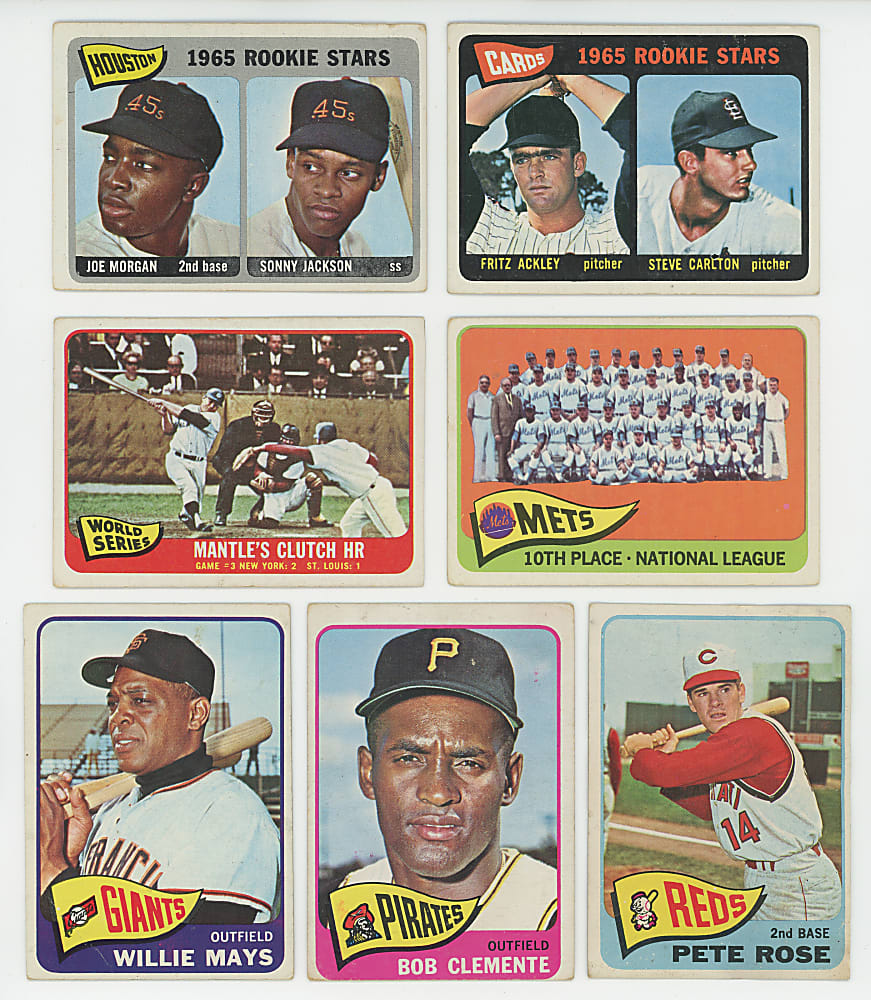 1965 Topps Collection (370) with (50+) Hall of Famers Including (3) Mantle Plus Carlton & Morgan Rookies