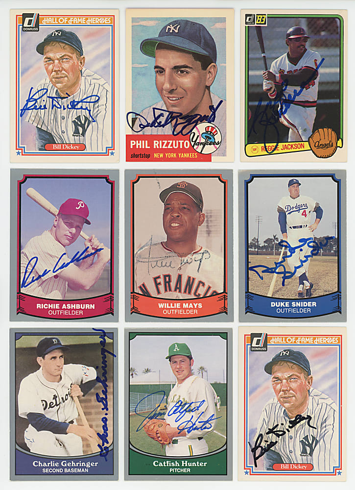 1980s-1990s Signed Baseball Card Collection (275+) with (35+) Hall of Famers