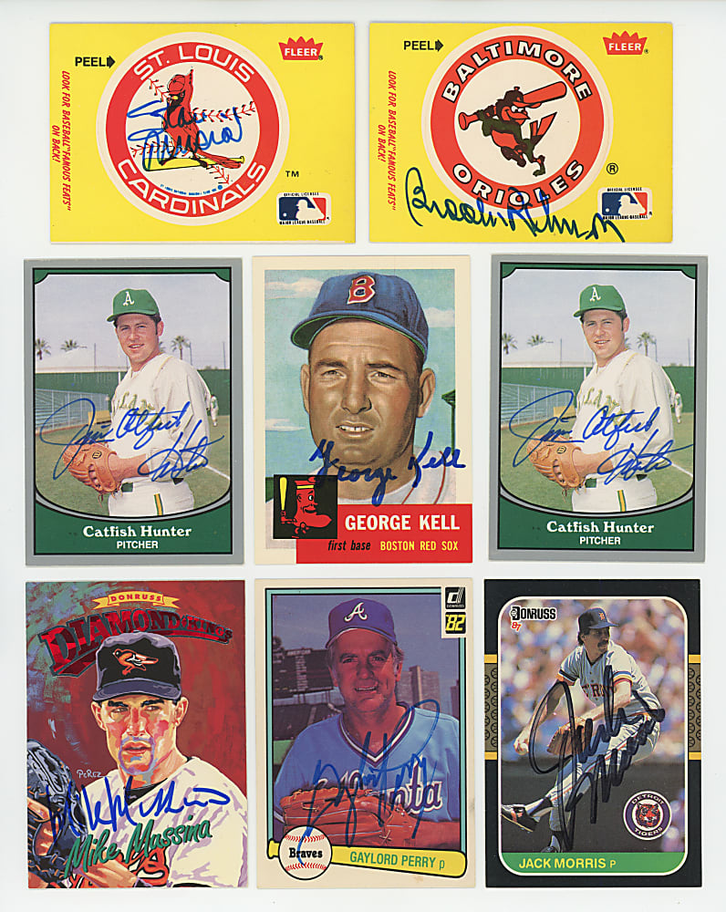 1980s-1990s Signed Baseball Card Collection (275+) with (35+) Hall of Famers