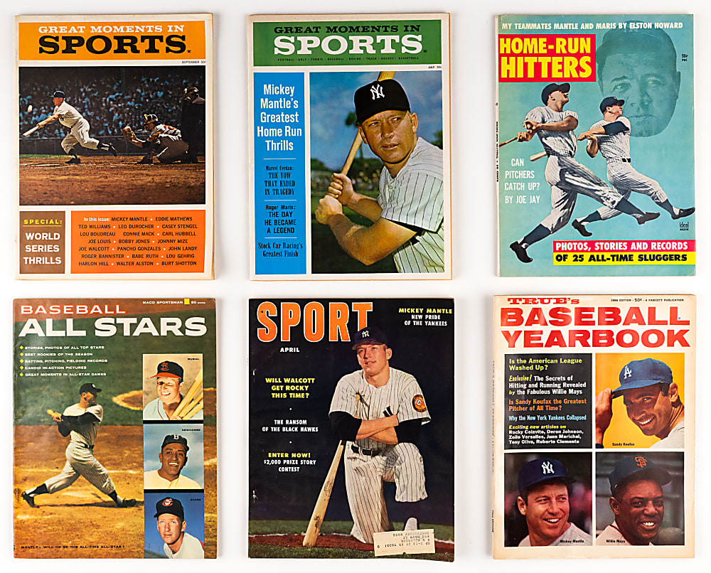 (11) Mickey Mantle Magazines