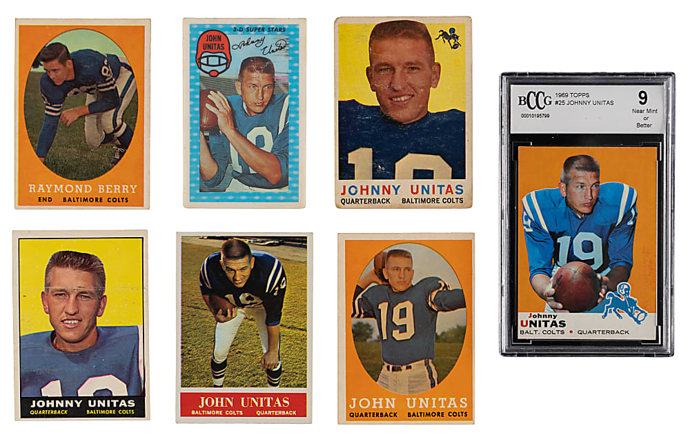 1957-1972 Baltimore Colts Collection (12) with (8) 1958-1972 Johnny Unitas