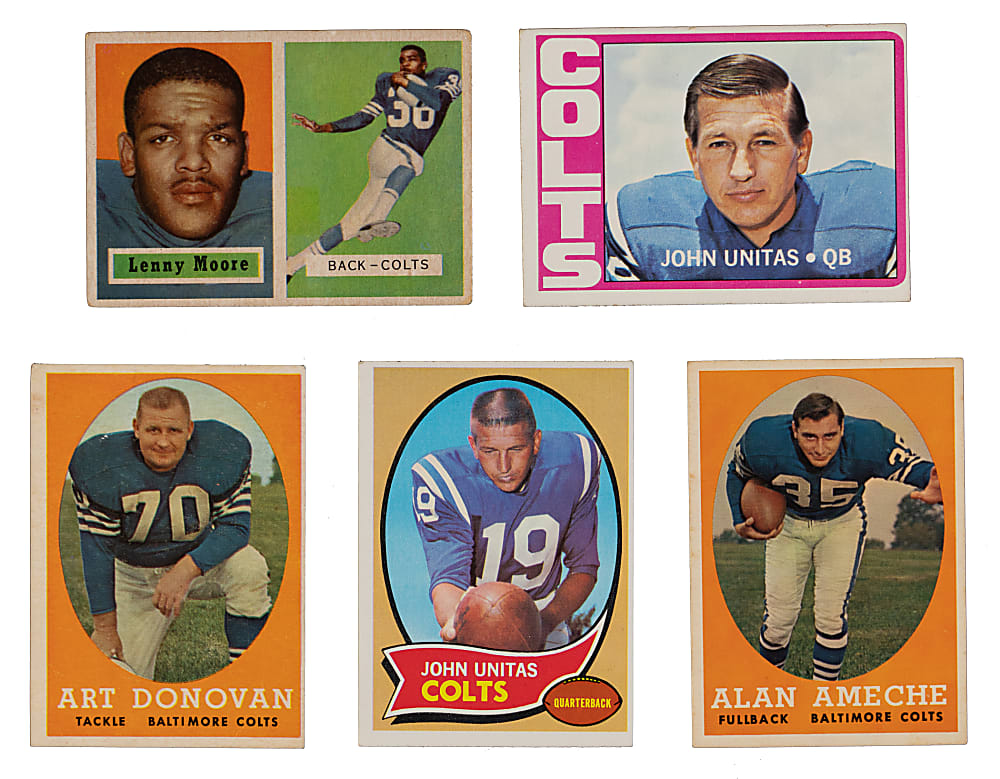 1957-1972 Baltimore Colts Collection (12) with (8) 1958-1972 Johnny Unitas