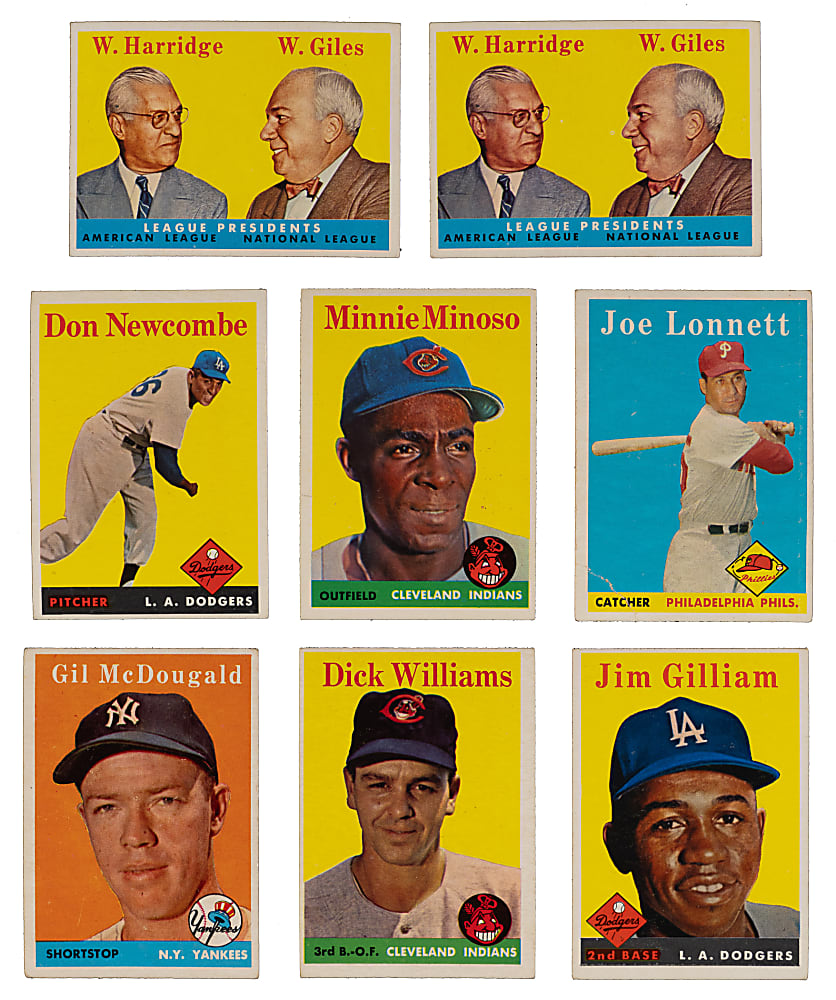 1958 Topps Collection (625+) with (12) Hall of Famers & Additional Stars