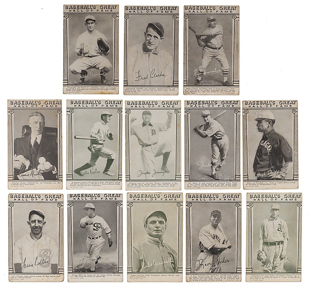 1948 Baseball's Great Hall of Fame Exhibits Partial Set (21/33) Including Babe Ruth