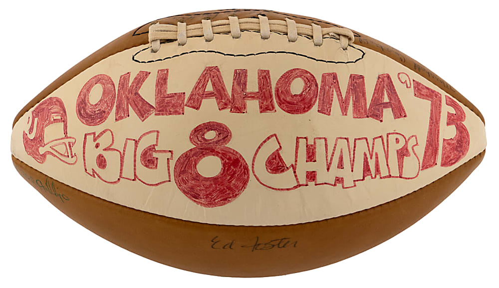 1973 National Champion Oklahoma Sooners Team-Signed Football with (47) Signatures Including Lee Roy Selmon & Joe Washington