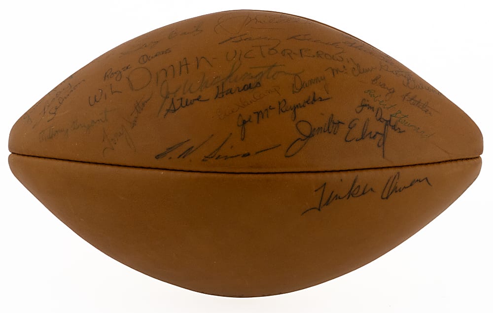 1973 National Champion Oklahoma Sooners Team-Signed Football with (47) Signatures Including Lee Roy Selmon & Joe Washington