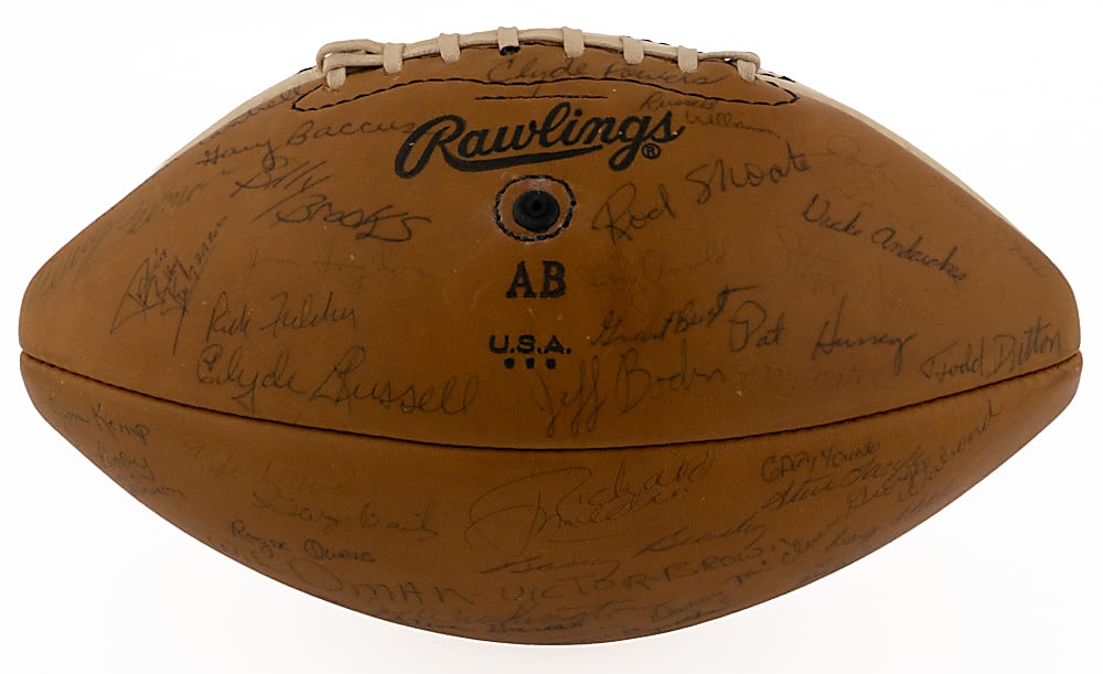 1973 National Champion Oklahoma Sooners Team-Signed Football with (47) Signatures Including Lee Roy Selmon & Joe Washington