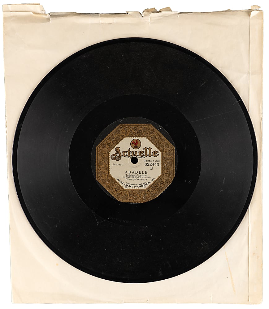 1920 Actuelle Babe Ruth's Home Run Story 78 RPM Record