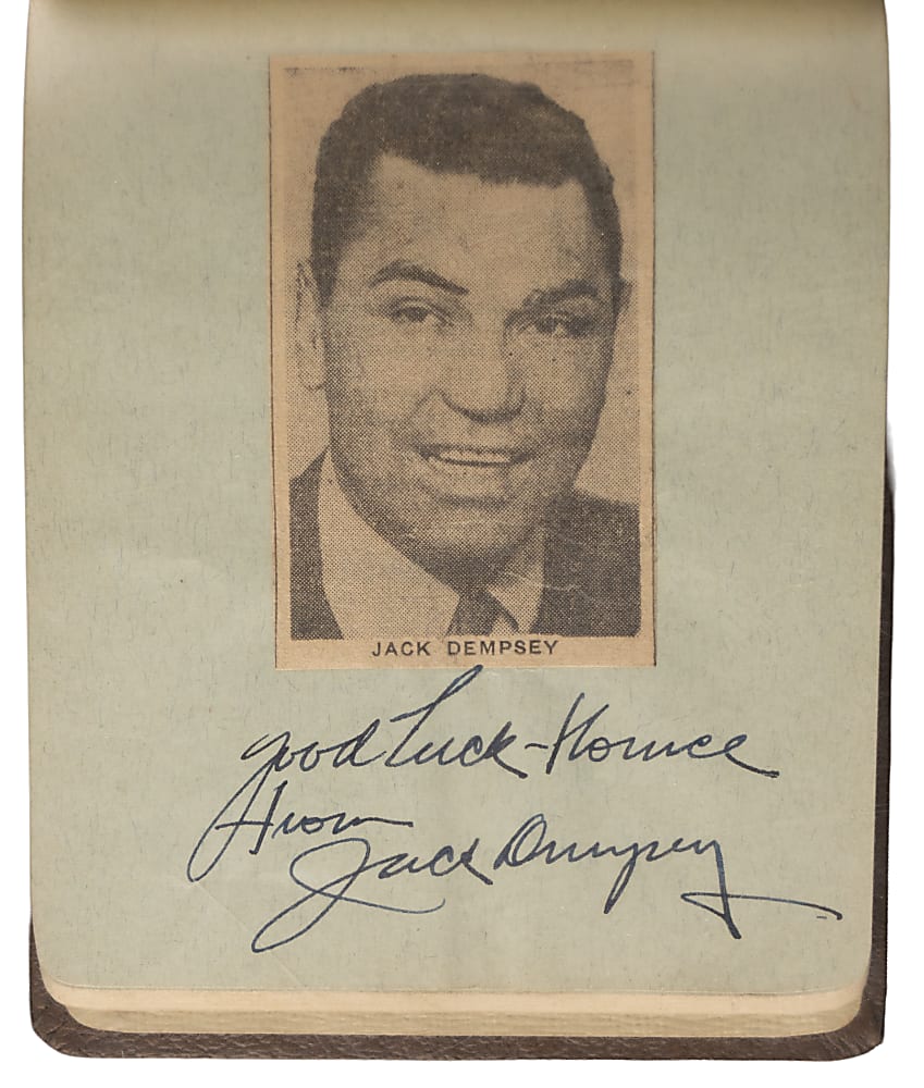 Jack Dempsey & Gene Tunney Collection (10) with (7) Dempsey or Tunney Autographs