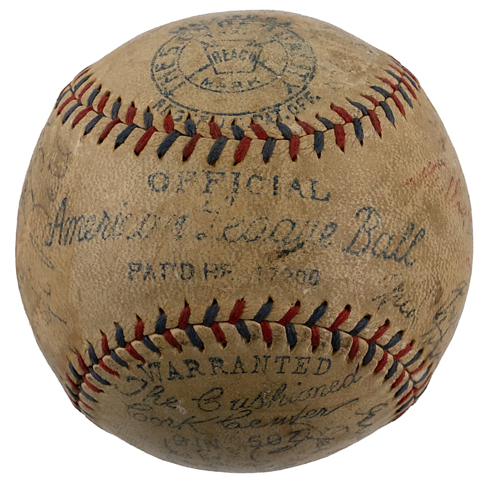 1933 World Series Champion New York Giants Team-Signed Baseball with (21) Signatures Including Ott, Hubbell, Dressen & O'Doul - Full JSA LOA