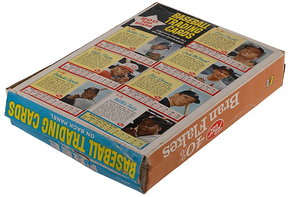 1962 Post Cereal Complete Box with (7) Baseball Cards on Back Including #136 Orlando Cepeda