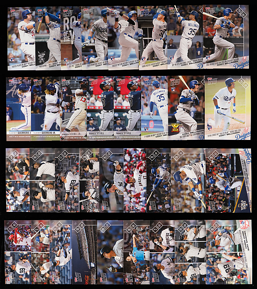 2017-2020 Topps Now Collection (2,500+) with (325+) Rookies Including (33) Judge, (6) Ohtani, (5) Acuna & (10) Guerrero Jr.