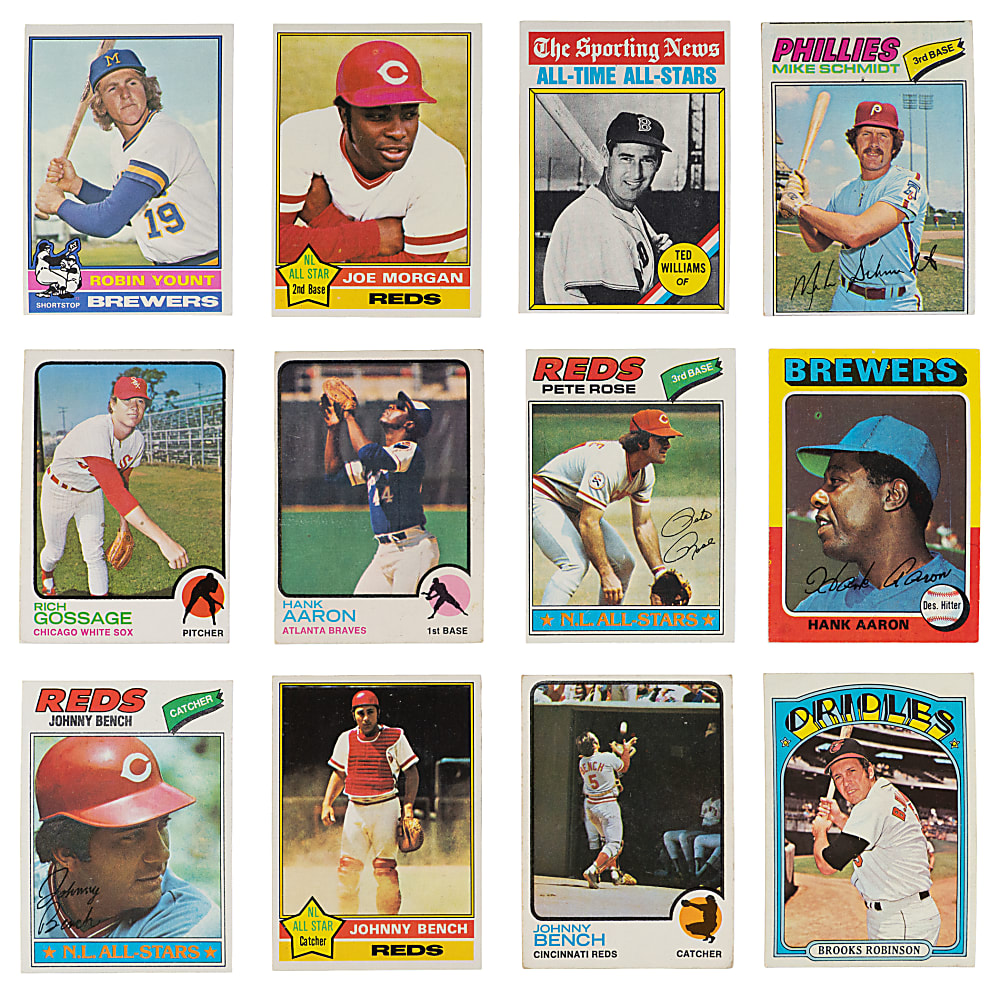 1970-1979 Topps Singles Collection (4,300+) with (175+) Hall of Famers Including Hank Aaron & Rookies