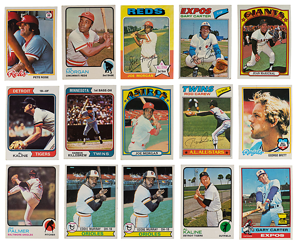 1970-1979 Topps Singles Collection (4,300+) with (175+) Hall of Famers Including Hank Aaron & Rookies