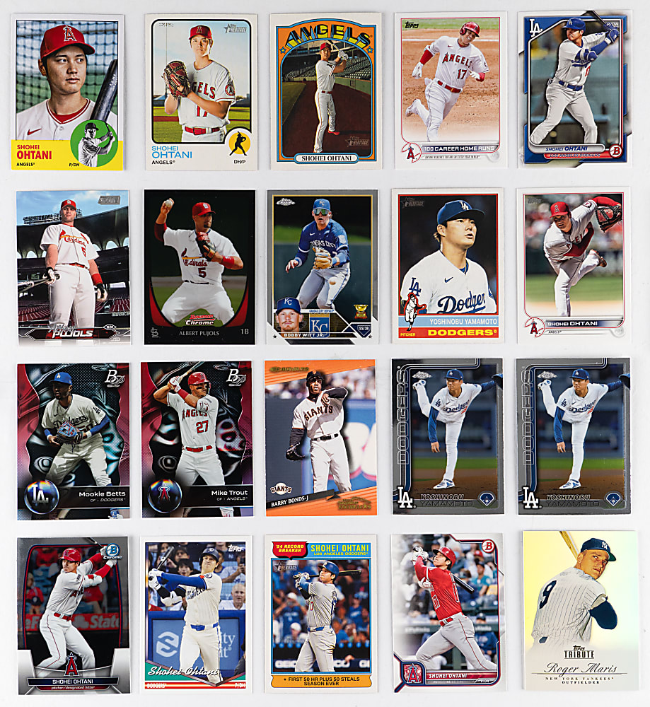 Mostly Post-2020s Baseball Singles Hoard (12,500+) with (100+) Shohei Ohtani & Superstar Blocks