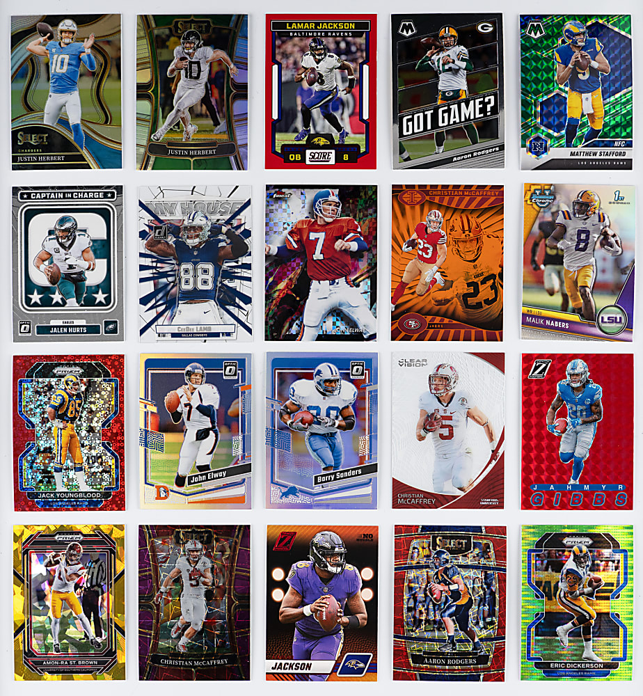 Mostly Post-2020s Football Singles Hoard (11,000+) with Several Thousand Inserts