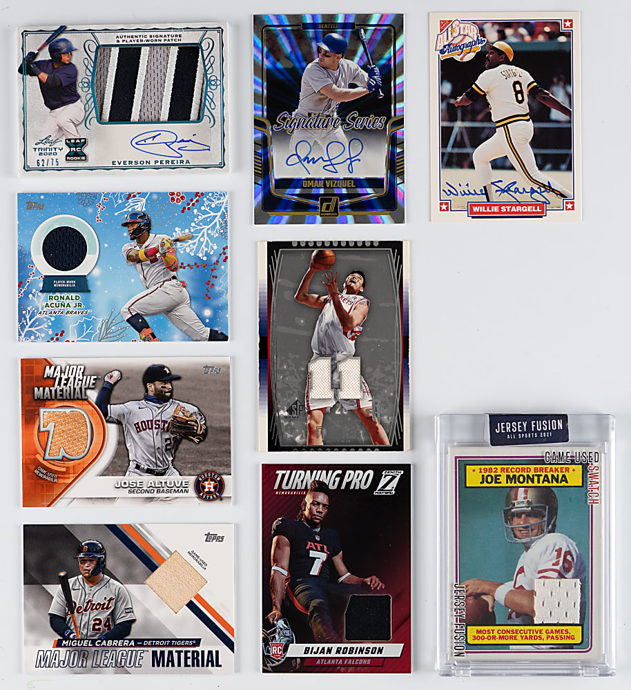 Modern Multi-Sport Certified Autograph & Game-Used Insert Collection (221) with Hall of Famers & Superstars