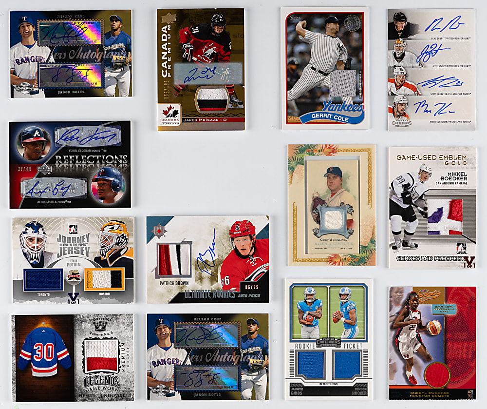 Modern Multi-Sport Certified Autograph & Game-Used Insert Collection (221) with Hall of Famers & Superstars