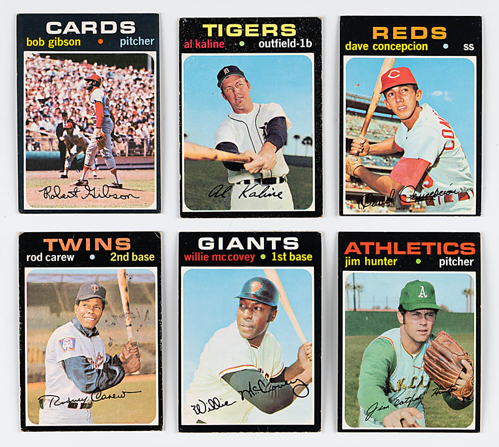 1971 Topps Partial Set (550/752) with Aaron, Garvey Rookie, Rose & Ryan