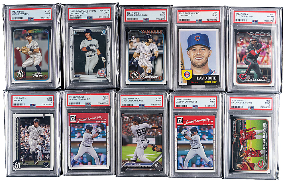 2018-2025 Modern Superstar & Rookie PSA & SGC NM-MT 8 to GEM MINT 10 Graded Collection (53) with (23) GEM MINT 10 Including Aaron Judge & Yoshinobu Yamamato RC