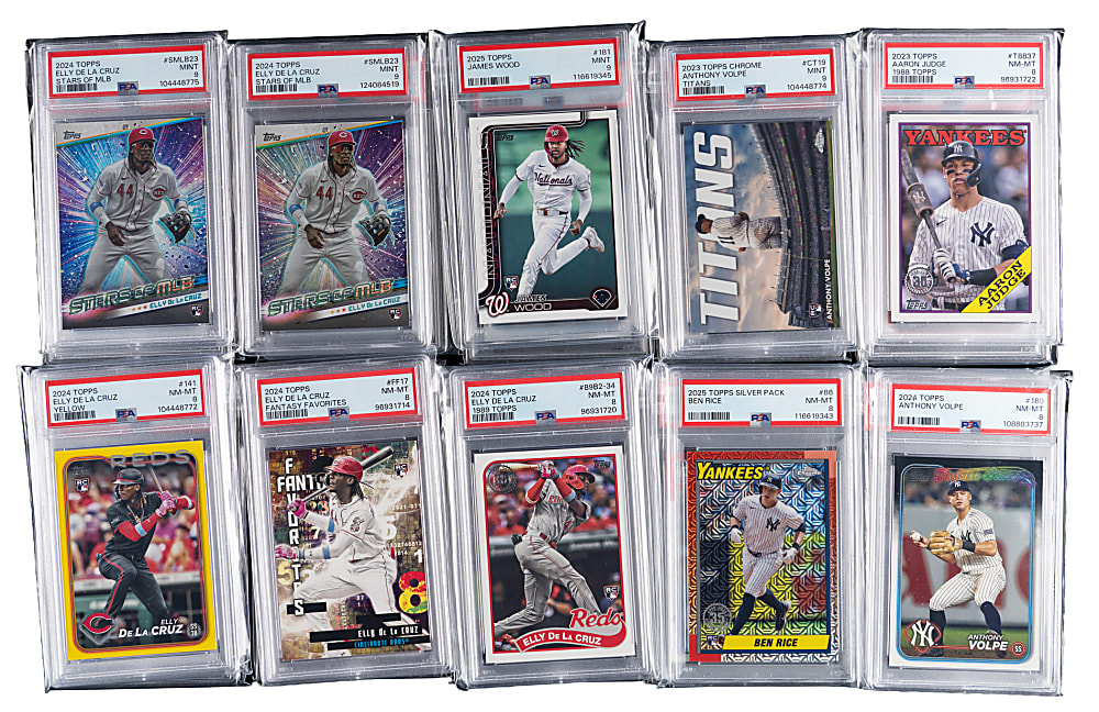 2018-2025 Modern Superstar & Rookie PSA & SGC NM-MT 8 to GEM MINT 10 Graded Collection (53) with (23) GEM MINT 10 Including Aaron Judge & Yoshinobu Yamamato RC