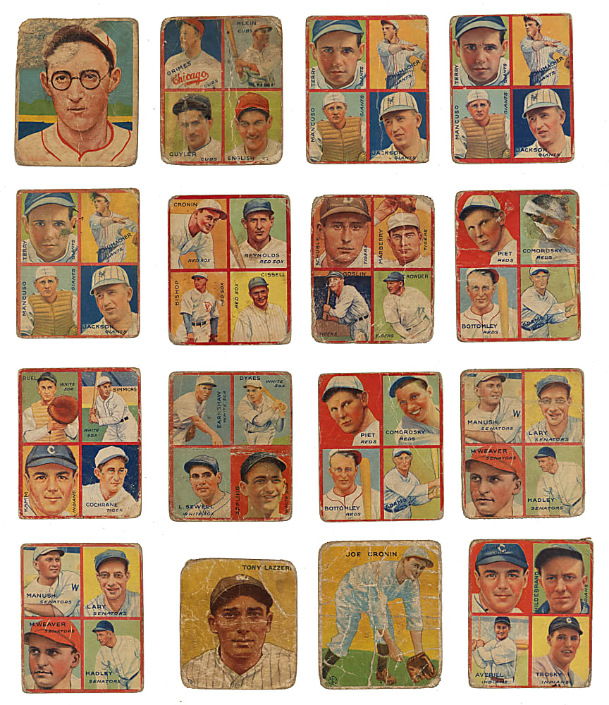 1909-1936 Pre-War Collection (58) with Several Hall of Famers Including Cuyler, Foxx & Traynor Plus (1) Southern Leaguer