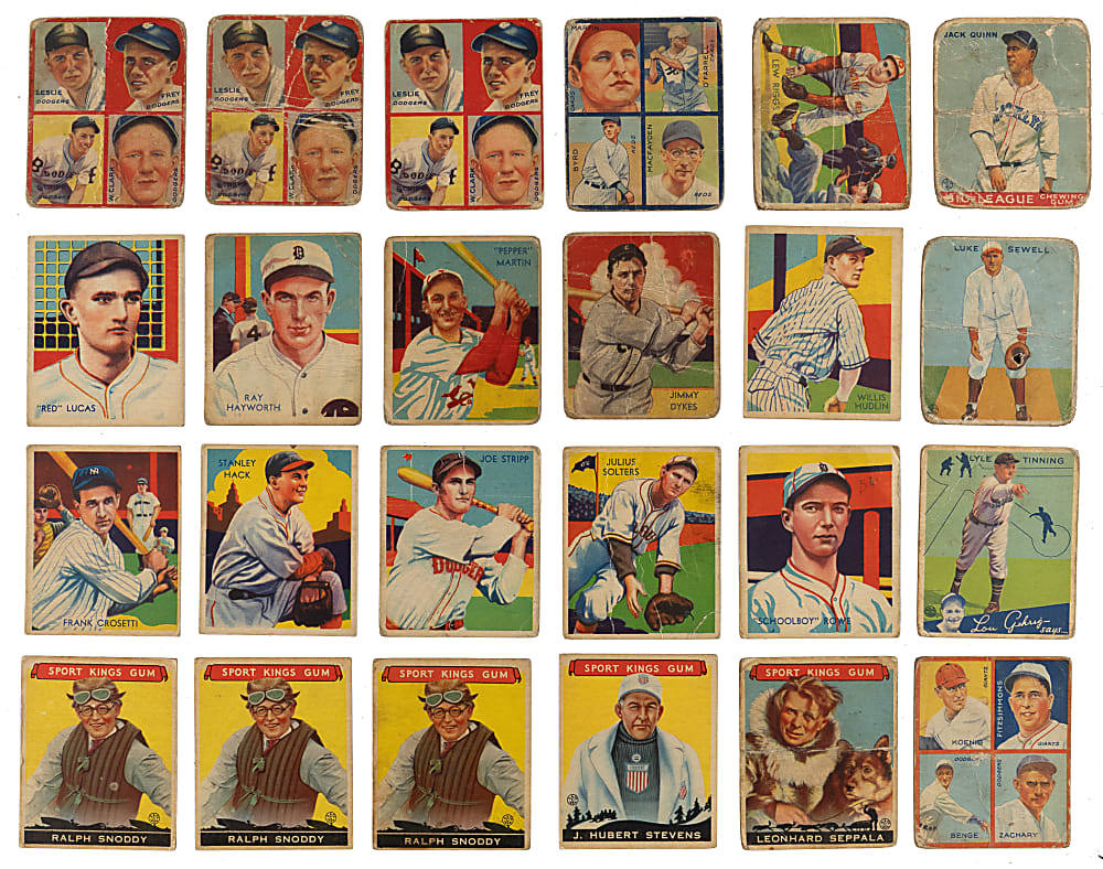 1909-1936 Pre-War Collection (58) with Several Hall of Famers Including Cuyler, Foxx & Traynor Plus (1) Southern Leaguer