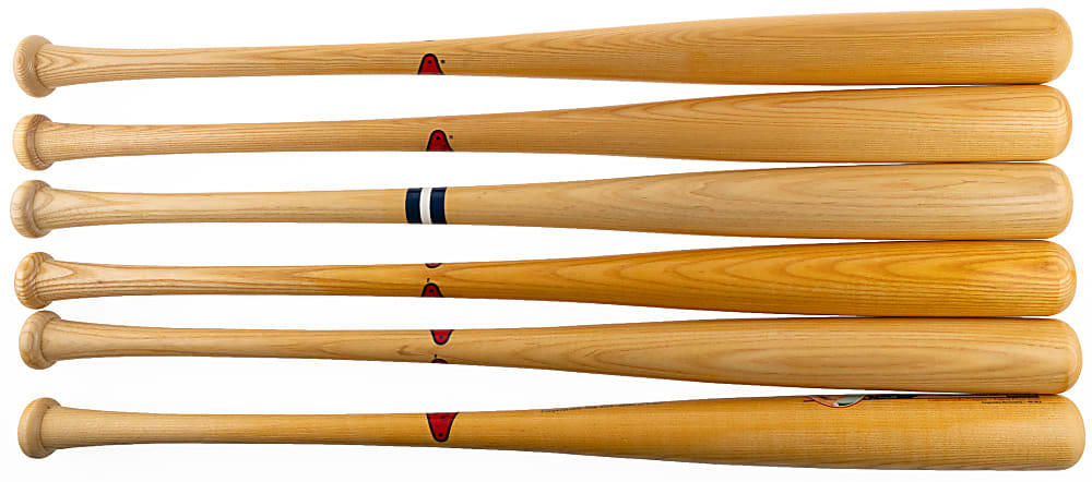 Hall of Famer Signed Cooperstown Bat. Co. Famous Player Series Bats (6) with Musial, Reese & Yaz