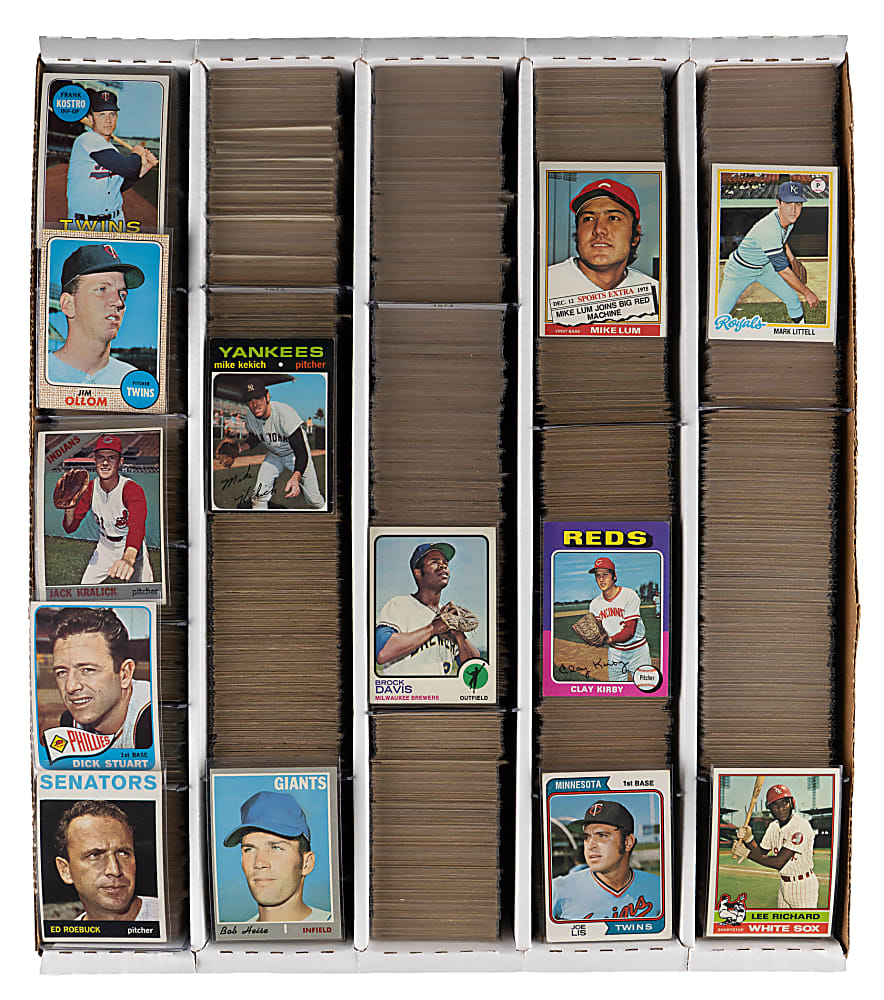1952-1979 Topps Singles Hoard (7,864) - Each Year Represented with (200+) Hall of Famers & (156) 1952 Topps