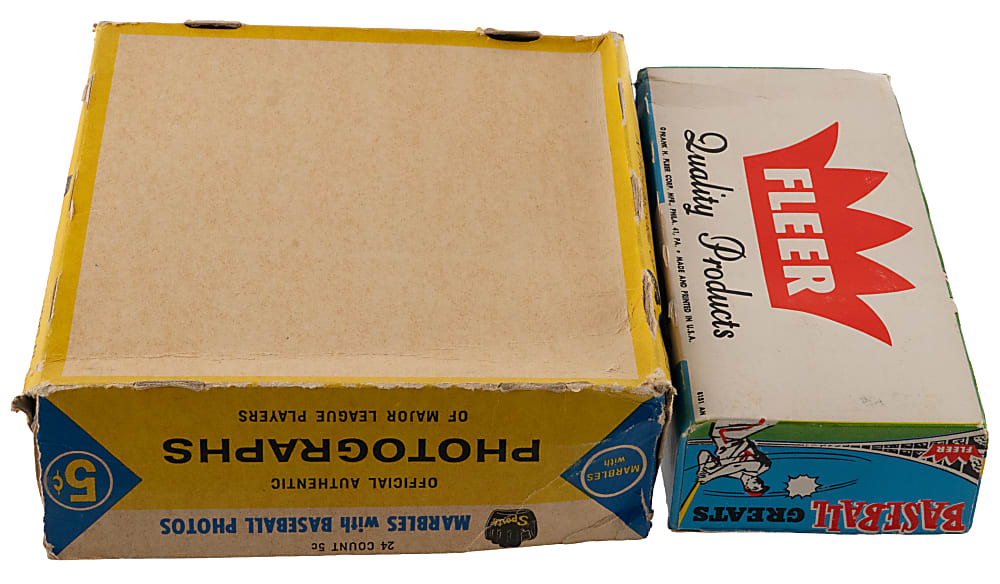 1960-1973 Non-Topps Display Boxes (4) with 1960 Leaf & 1961 Fleer Greats