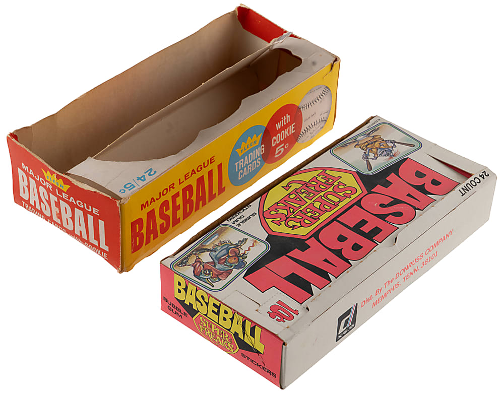 1960-1973 Non-Topps Display Boxes (4) with 1960 Leaf & 1961 Fleer Greats