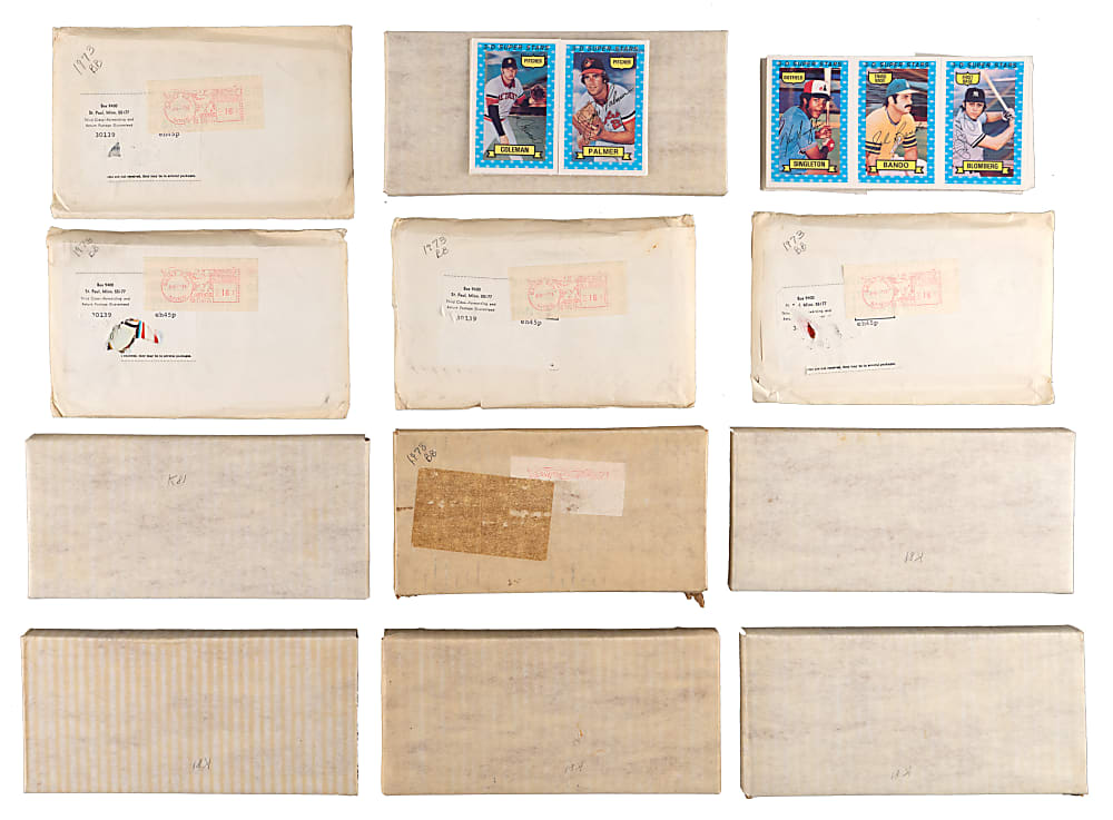 1973-1981 Kellogg's Baseball Factory Set Hoard (26) - All in Original Mailers/Boxes