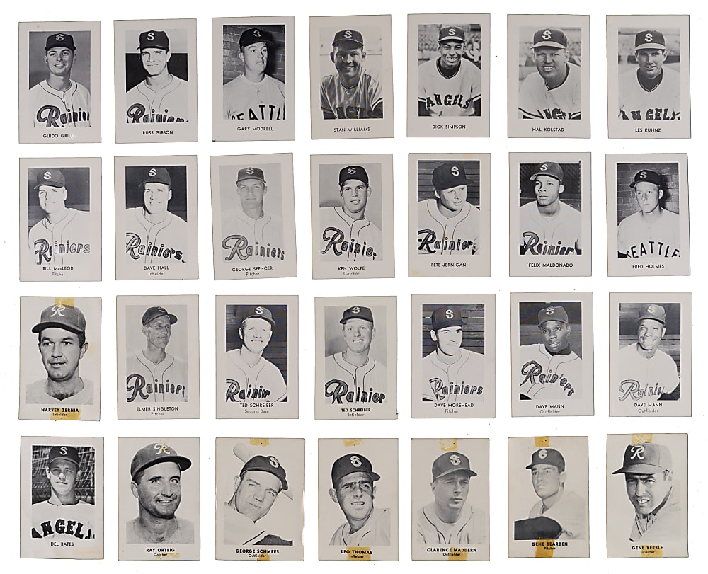 1954-1966 Seattle Rainiers/Angels Popcorn Pacific Coast League Collection (99)