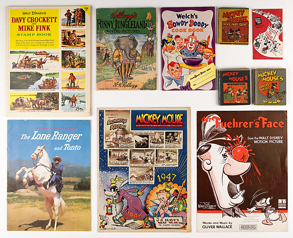 1900s-1960s Non-Sport Publication & Balance of Collection (50+) with Vintage Disney & The Lone Ranger Emphasis