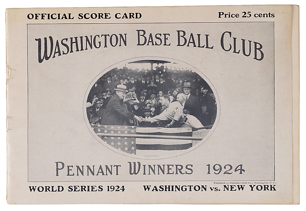 1924 World Series Game 6 Program - New York at Washington