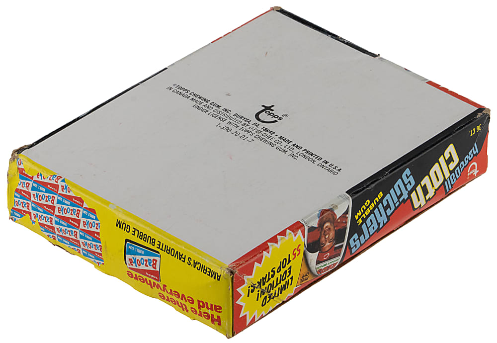 1977 Topps Cloth Stickers Near Complete Wax Box with (34/36) Packs
