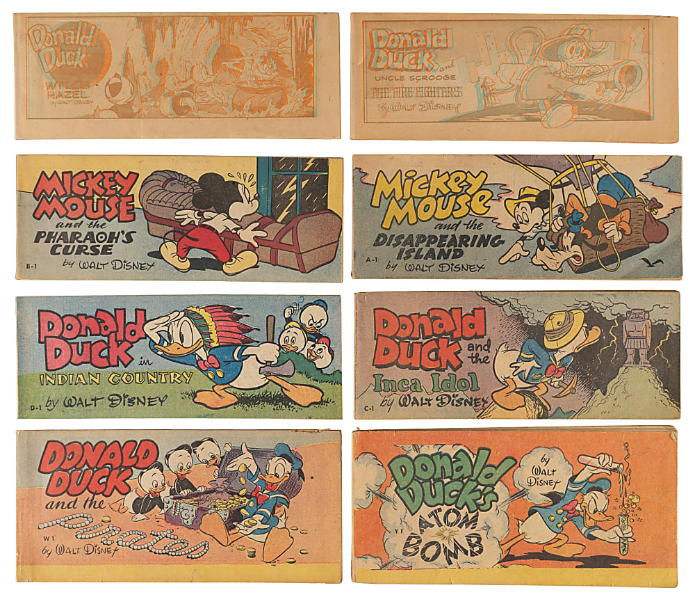 1947-1954 General Mills Walt Disney Mini Comics Complete Set Collection of (72) Books Plus Extras