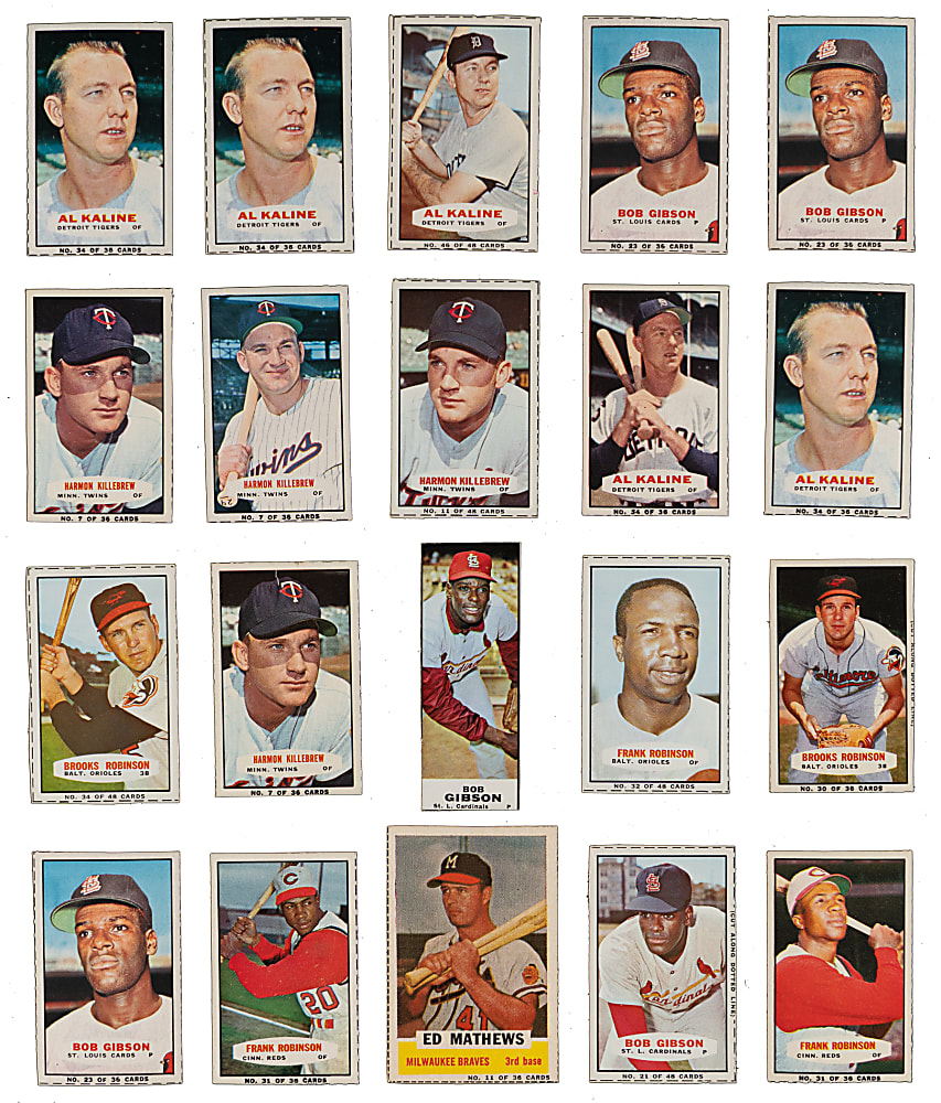 1961-1968 Bazooka Singles Collection (175) with (60) Hall of Famers Including (8) Clemente, (4) Aaron & (3) Mantle - Clean!