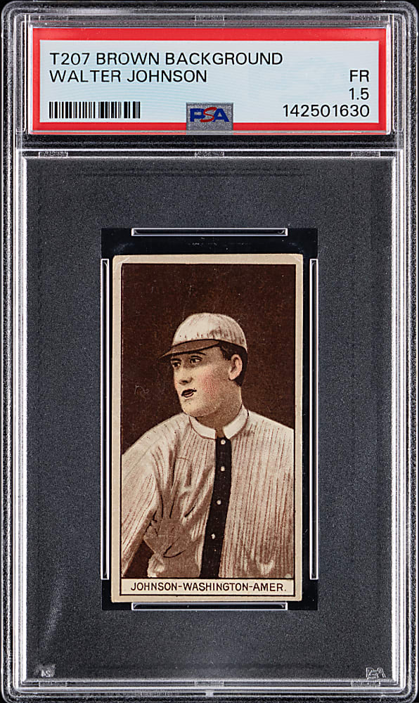 1912 T207 Brown Background Walter Johnson PSA FAIR 1.5