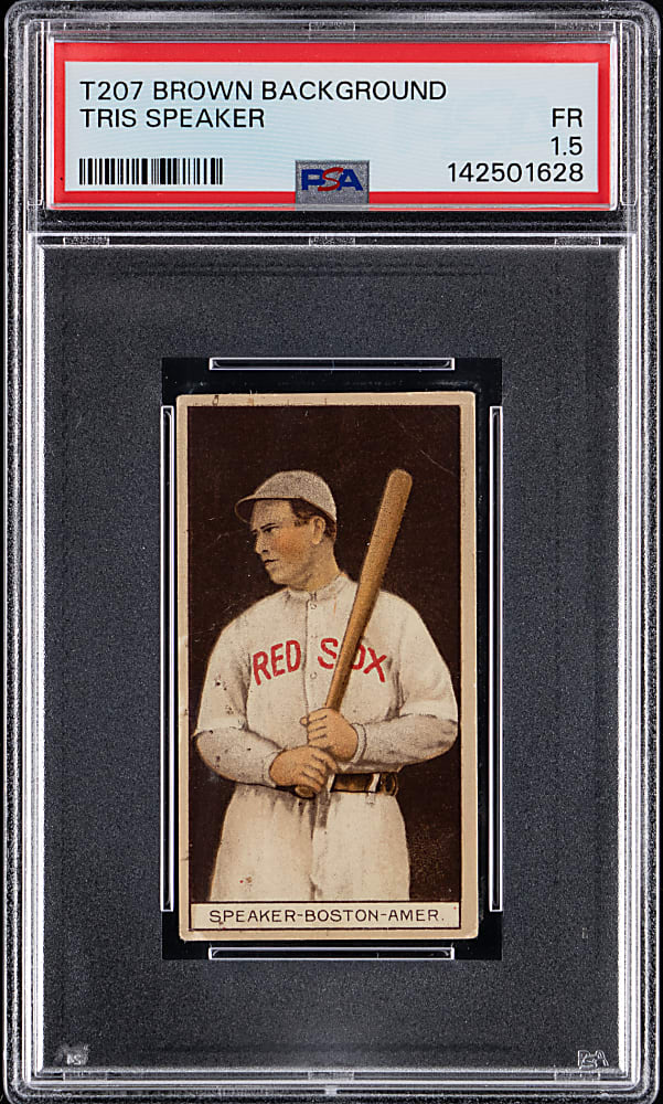1912 T207 Brown Background Tris Speaker PSA FAIR 1.5