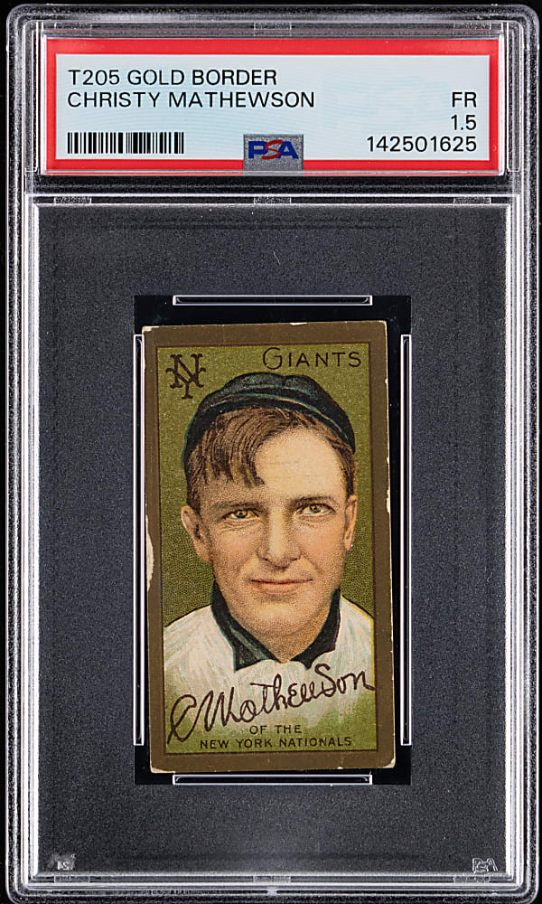 1911 T205 Gold Borders Christy Mathewson PSA FAIR 1.5