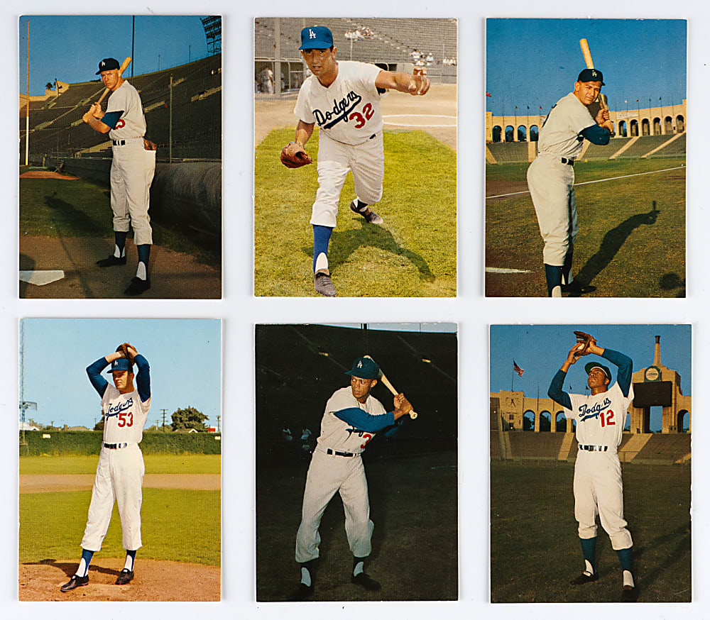 1961 Morrell Meats Los Angeles Dodgers Complete Set (6) with Don Drysdale & Sandy Koufax