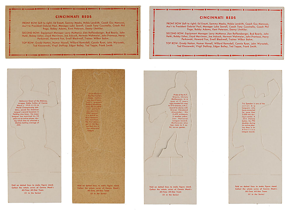 1951 Topps Connie Mack's All-Stars  & 1951 Topps Teams Collection (6) with Christy Mathewson & Tris Speaker