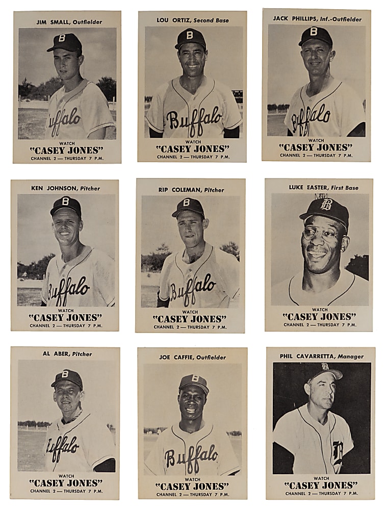 1958 Bond Bread Buffalo Bisons Complete Set (9)