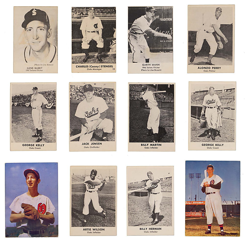 1944-1958 Pacific Coast League Collection (104) with (2) B. Martin, Lombardi, Stengel & Complete/Near Complete Sets
