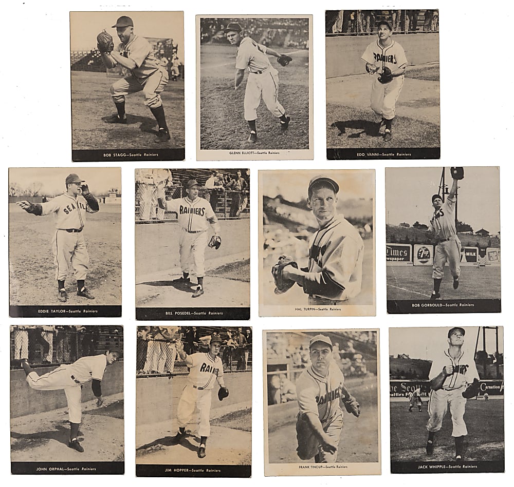 1944-1958 Pacific Coast League Collection (104) with (2) B. Martin, Lombardi, Stengel & Complete/Near Complete Sets