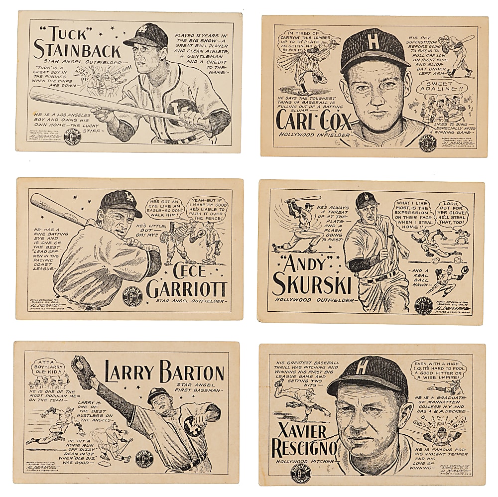 1944-1958 Pacific Coast League Collection (104) with (2) B. Martin, Lombardi, Stengel & Complete/Near Complete Sets