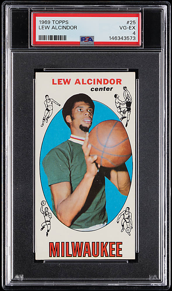 1969-1970 Topps Basketball #25 Lew Alcindor Rookie PSA VG-EX 4