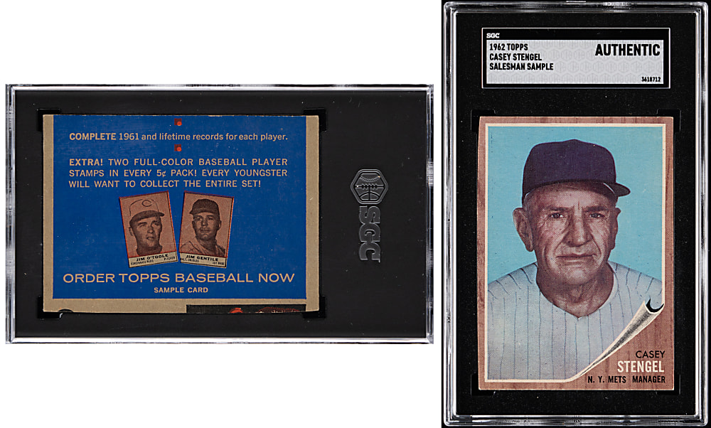 1962 Topps Casey Stengel Salesman Sample SGC Authentic